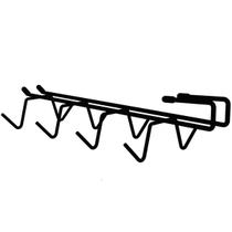 Suporte Porta Xícaras Canecas Encaixe Armário Organizador Elegance 8 Ganchos DiCarlo Preto