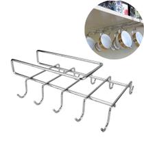 Suporte Porta Xícaras de Encaixe Organizador C/ 10 Ganchos