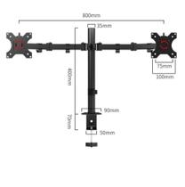 Suporte Portátil Com Dupla Montagem de Mesa Para Monitor e Notebook Tela de 17" Até 32"