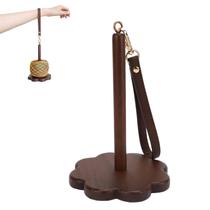 Suporte portátil de madeira para lã com pulseira de couro Suporte portátil de madeira para lã com pulseira de couro