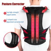 Suporte Postural Ajustável Para Coluna E Cervical Com Duas Placas De Alta Força Cinta Abdominal X