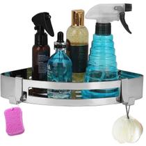 Suporte Prateleira Aço Inox Canto Porta Utensílio Multiuso Banheiro Cozinha