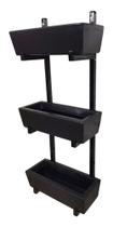 Suporte Prateleira De Ferro Jardim Vertical Com 3 Floreiras -