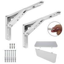 Suporte Prateleira Dobrável 35cm Mão Francesa Mesa Tampo Reforçada 40kg