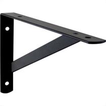 Suporte Prateleira Hayner Reforcada Preta 25Cm Peca 201665 - Kit C/12