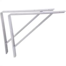 Suporte Prateleira Mao Francesa Overtime Reforcado 20Cm Branco - Kit C/12 Pecas