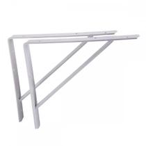 Suporte Prateleira Mao Francesa Overtime Reforcado 50Cm Branco . / Kit C/ 12 Peças