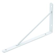 Suporte Prateleira Mao Francesa Podium Forte 25Cm Branco - Kit C/12 Peças