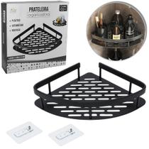Suporte prateleira organizador de plastico triangular com autoadesivo black 21x4,5cm Suporte prateleira organizador de plastico triangular com autoadesivo black 21x4,5cm