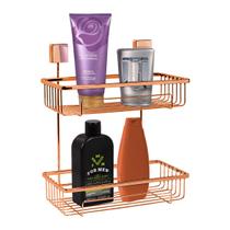 Suporte Prateleira Porta Shampo Dupla Fixação Parafuso