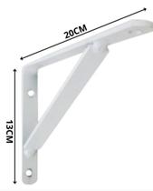 Suporte Prateleira THOMPSON Mão Francesa 20cm Branco - 2 Unidades