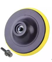 Suporte Prato Disco Lixa Lixadeira Politriz 4" Polegadas 100mm tiras autocolantes
