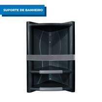 Suporte Preto Porta Shampoo Condicionador Sabonete de Parede Banheiro Box Cantoneira Casa Apartamento