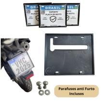 Suporte Protetor de Placa Moto Motocicleta Anti Furto em Plástico Rigido não Enferruja