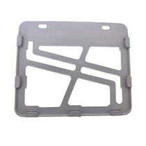 Suporte Protetor Placa Moto Mercosul Ganhe 20x17cm Cinza