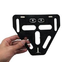 Suporte Protetor Triangular de Placa De Moto Padrão Mercosul Em Plástico