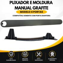 Suporte Puxador Interno GRAFITE modelo 4 portas e Acabamento Moldura Manual Novo Uno Vivace Fiat 2011 até 2022 Suporte Puxador Interno GRAFITE modelo 4 portas e Acabamento Moldura Manual Novo Uno Vivace Fiat 2011 até 2022