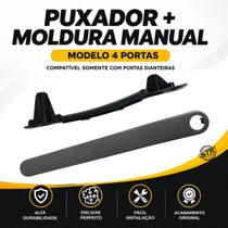 Suporte Puxador Interno modelo 4 portas e Acabamento Moldura Manual Novo Uno Vivace Fiat 2011 até 2022