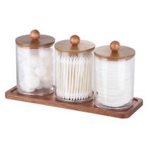 Suporte Qtip Tbestmax com bandeja de toucador, banheiro transparente Suporte Qtip Tbestmax com bandeja de toucador, banheiro transparente
