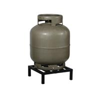 Suporte Quadrado de 30cm Preto Aço Multiuso e pé fixo