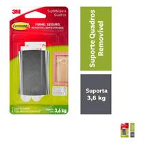 Suporte Quadro Lisa Jumbo 3,6kg Metal Command Fixa Adesivo Suporte Quadro Lisa Jumbo 3,6kg Metal Command Fixa Adesivo