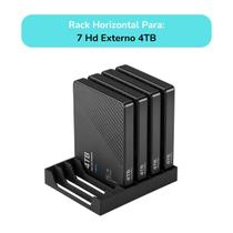 Suporte Rack Horizontal Para Até 7 Hd Externo 4TB Suporte Rack Horizontal Para Até 7 Hd Externo 4TB