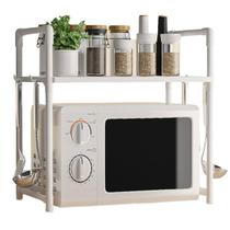 Suporte Rack Microondas Cozinha Organizador Prateleira Gancho Talher Louça Tempero Balcao Pia Armario Compacto Multiuso