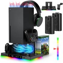 Suporte Refrigerado Auarte para Xbox Series X com 2 Baterias de 1400mAh