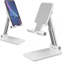 Suporte Regulável De Celular Para Mesa Com Antiderrapante Branco R&M Acessorios