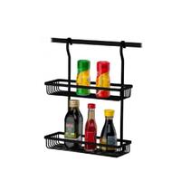 Suporte Retangular Duplo Preto Fosco