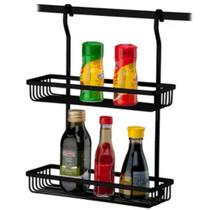 Suporte Retangular Duplo Preto