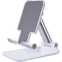 Suporte Retrátil Ajustável Para Celular Tablet Ipad Cor Branco Suporte Retrátil Ajustável Para Celular Tablet Ipad Cor Branco