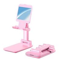 Suporte Retratil Ajustavel Para Celular Tablet Ipad Rosa 72º