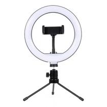 Suporte Ring Light com Luz e Tripé para Câmeras e Celulares