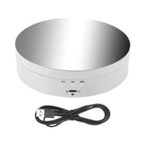 Suporte Rotativo Elétrico Para Joias De 138mm, Plataforma Giratória De 360 Graus Com Três Suporte Rotativo Elétrico Para Joias De 138mm, Plataforma Giratória De 360 Graus Com Três