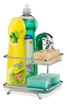 Suporte Sabão Detergente Esponja Ventosa Cozinha Lavanderia - Future