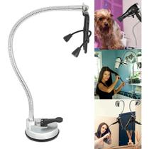 Suporte Secador Cabelo Ajustavel Articulavel Espelho Azulejo Vidro Banheiro Quarto Academia Casa Parede Portatil - Ralos e Toneiras Suporte Secador Cabelo Ajustavel Articulavel Espelho Azulejo Vidro Banheiro Quarto Academia Casa Parede Portatil - Ralos e Toneiras