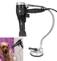 Suporte Secador Cabelo Ventosa Parede Vidro Azulejo Espelho Articulavel Flexivel Banheiro Penteadeira Seca Portatil