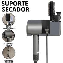 Suporte Secador De Cabelo Parede Porta Escova Secadora Organizador De Banheiro Suportes Gancho Casa Suporte Secador De Cabelo Parede Porta Escova Secadora Organizador De Banheiro Suportes Gancho Casa