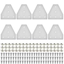 Suporte SeekLiny 3030 T Plate Connector Plate Joint Plate x8 Silver