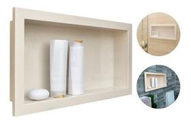 Suporte Shampoo Nicho Para Banheiro Embutir 30x60cm Bege