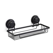 Suporte Shampoo Retangular Black Ventosa Redonda 2605 Arthi Suporte Shampoo Retangular Black Ventosa Redonda 2605 Arthi