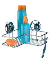 Suporte Shampoo Sabonete Prateleira Banheiro Canto Ventosa - 4001 Future