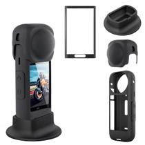Suporte Silicone + Case + Película Para Câmera Insta 360 X4