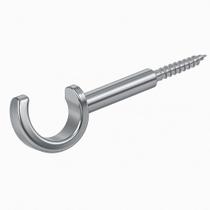 Suporte simples para varão de ilhós cromado Suporte simples para varão de ilhós cromado