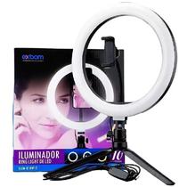 Suporte Smartphone Exbom Iluminador Ring Light 10" 120 Leds 3800K A 6800K Flexivel Ilum-R10P15 Suporte Smartphone Exbom Iluminador Ring Light 10" 120 Leds 3800K A 6800K Flexivel Ilum-R10P15