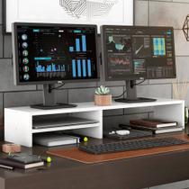 Suporte Stand Base Para Monitor Laptop Soft Elevado 95cm em MDF com 01 Prateleira - Desk Design