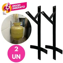 Suporte Suspenso Reforçado Botijão Gás 13Kg Antifurto Aço Trava Parede Cozinha Organização Suporte Suspenso Reforçado Botijão Gás 13Kg Antifurto Aço Trava Parede Cozinha Organização