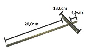 Suporte T para prateleira invisível de 20cm bicromatizado Suporte T para prateleira invisível de 20cm bicromatizado