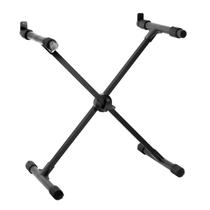 Suporte Teclado Musical Em X Estante Pedestal Retrátil Preto